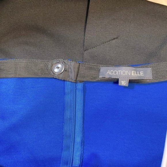 Addition Elle royal blue, black & white striped pencil skirt. Women's size 16 - Picture 5 of 10